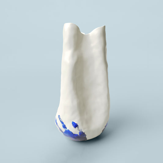 Barbara White and Blue Porcelain Vase