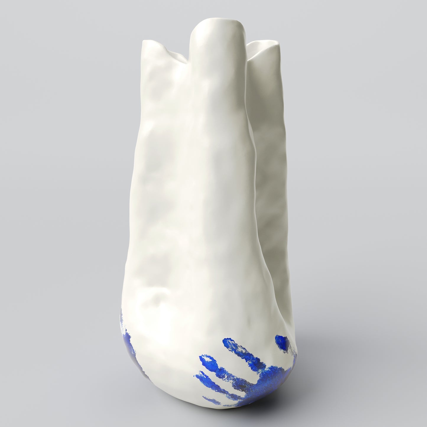 Barbara White and Blue Porcelain Vase