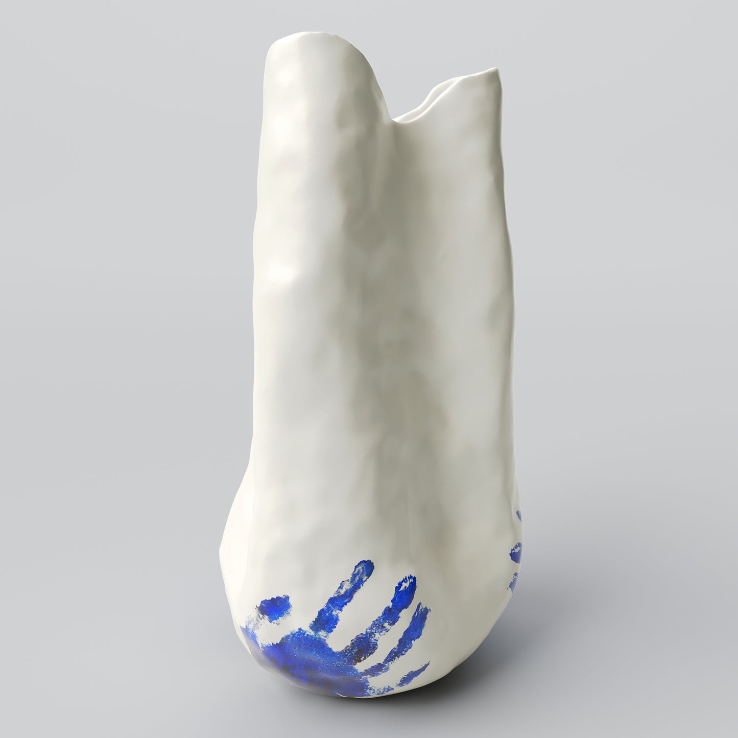 Barbara White and Blue Porcelain Vase