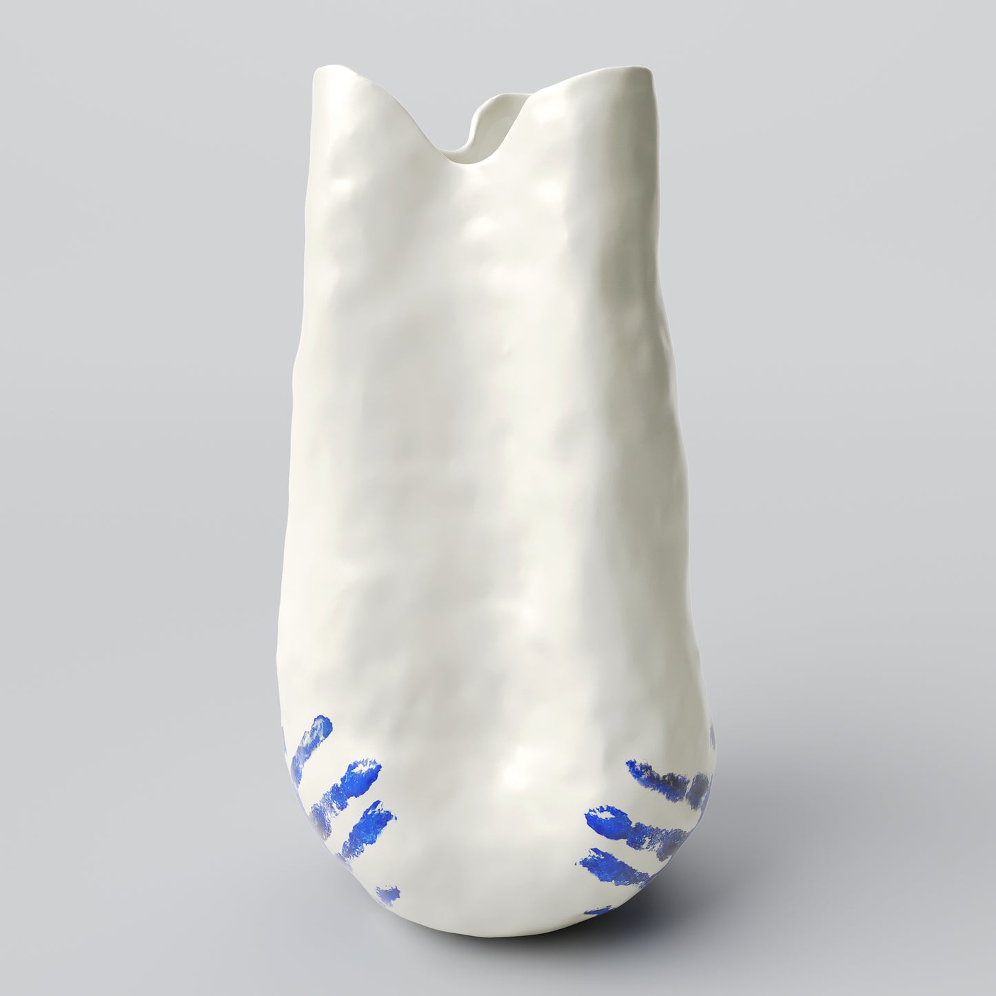 Barbara White and Blue Porcelain Vase