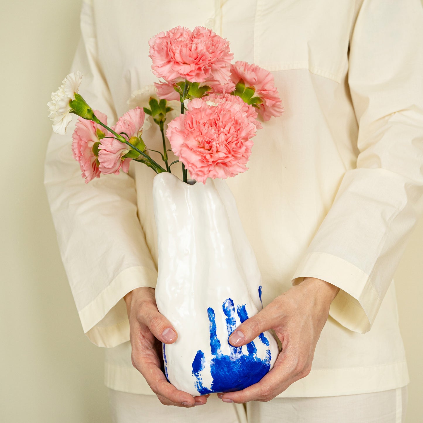 Georgia White and Blue Porcelain Vase