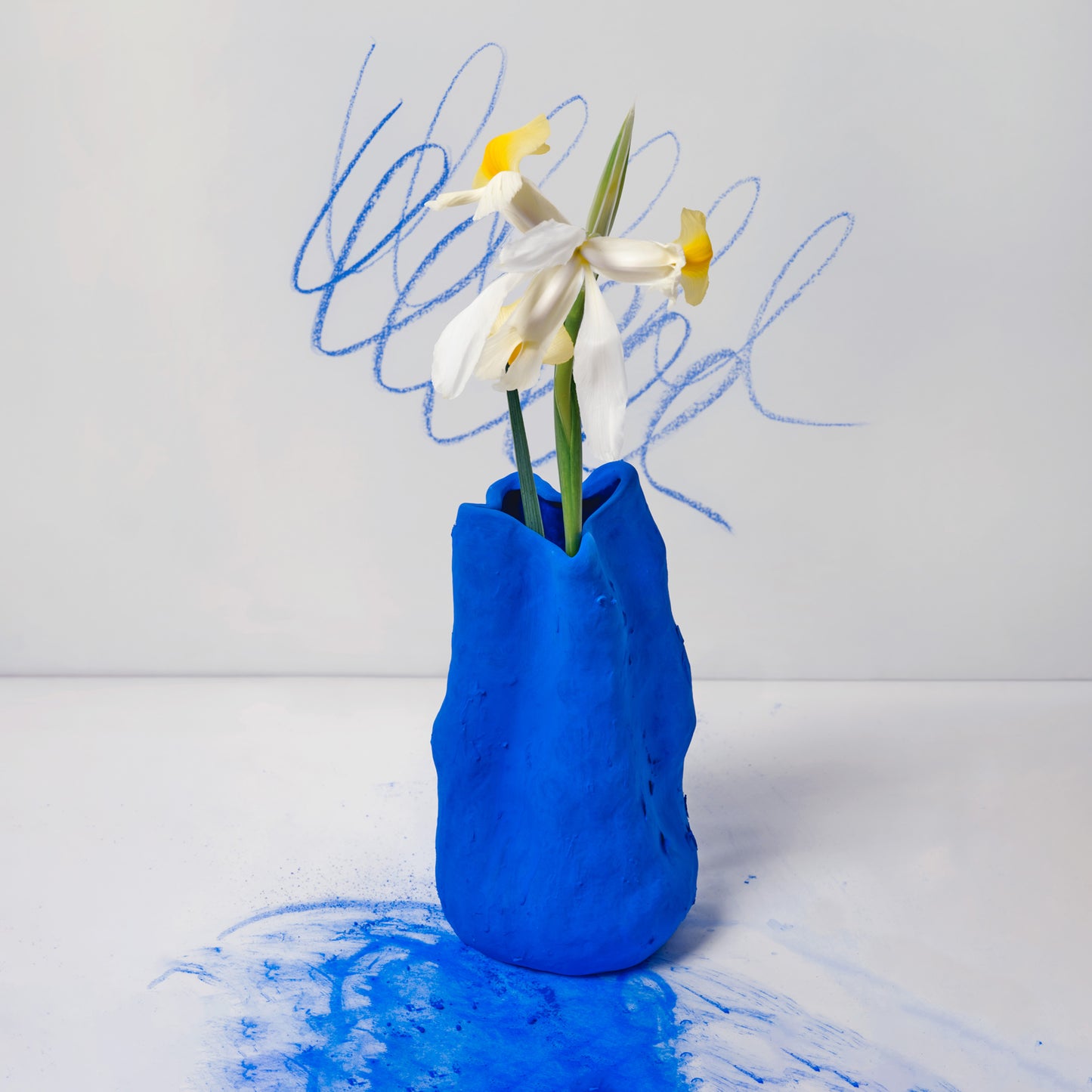 Georgia Matte Blue Porcelain Vase