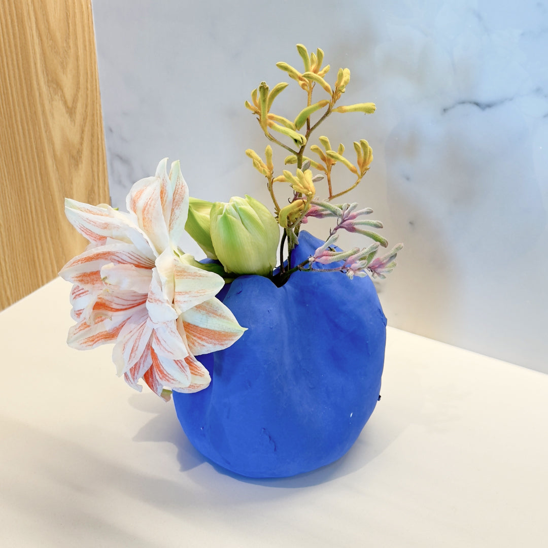 Louise Matte Blue Porcelain Vase