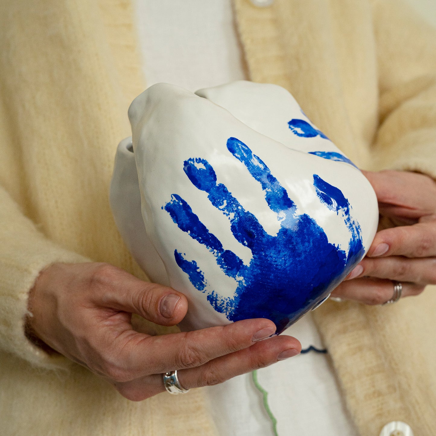 Louise White and Blue Porcelain Vase