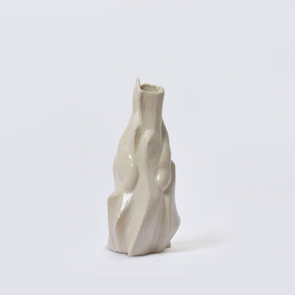 Embracing Unity Recycled Ceramics Vase Beige