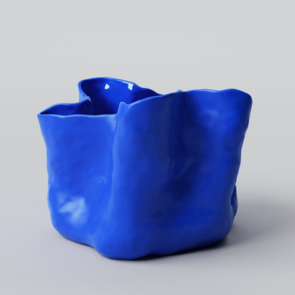 Yayoi Blue Porcelain Planter